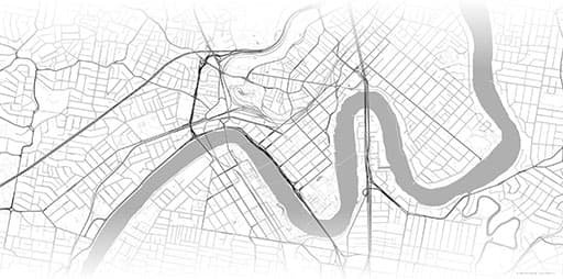 Brisbane & Canberra, AU map
