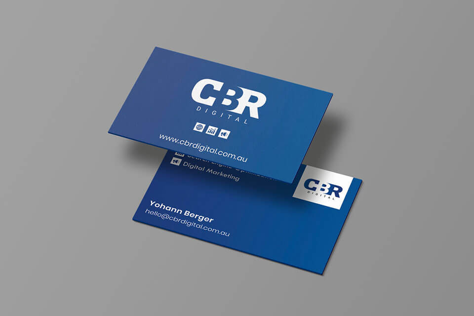 Business cards mockup for CBR Digital v2